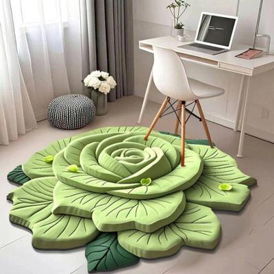 Blumen-Fußmatte Realistischer 3D-Visueller Effekt Blumenteppich Saugfähiger Boden
