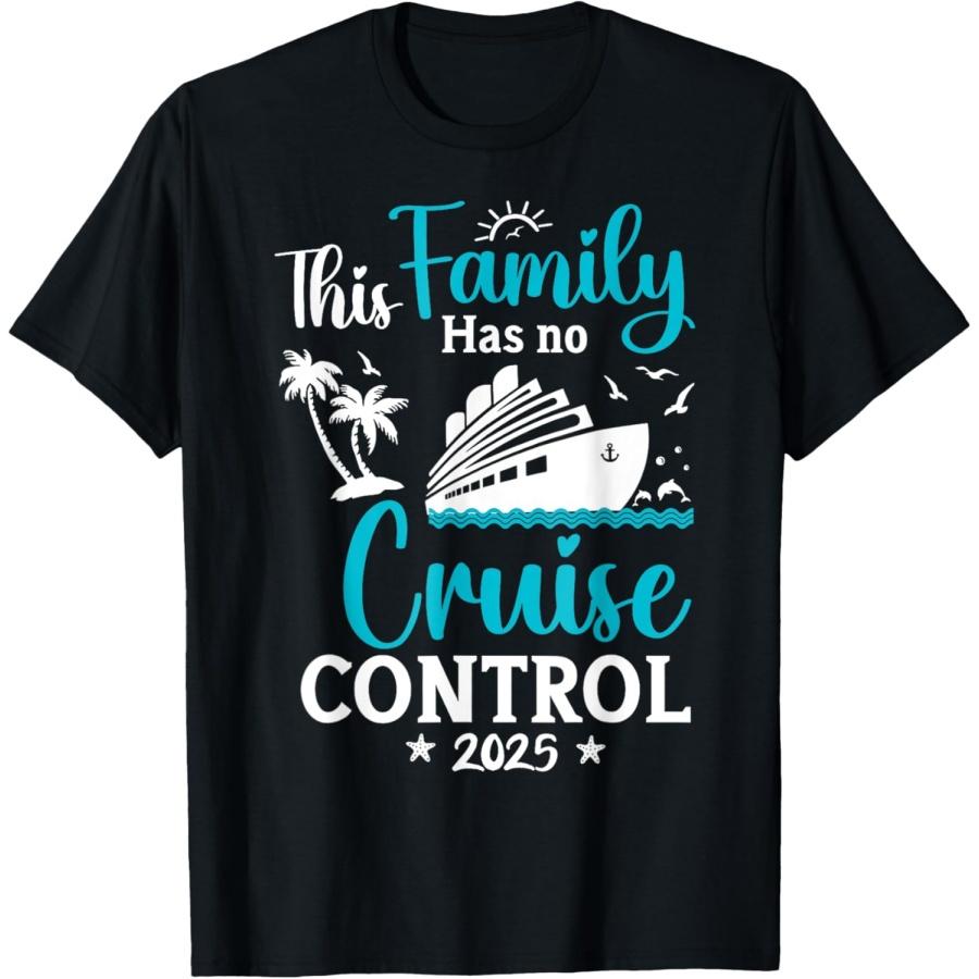 This Family Cruise Has No Control 2025 Trip Matching Travel T-Shirt XXXXXL чёрный