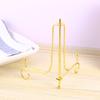 5 Inch Golden Iron Display Stand Chic Desktop Dish Holder for Plates Pictures Books Stylish Home Decoration Easel