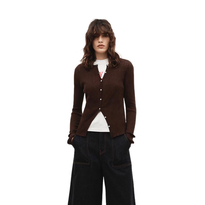 MO&Co. Ribbed Knit Cardigan M