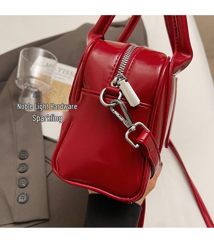 Compact Kpop Crossbody Women's Boston Pillow Bag - Small Capacity for Cards