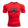 Men's Double Head Eagle Star Print Compression Athletic T-Sh