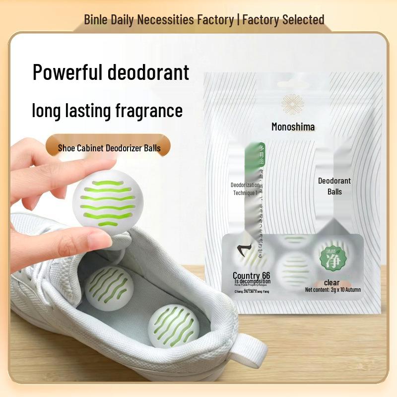 Shoe & Sock Deodorizer Balls - Fresh Scent, Odor Removal, Air Freshener for Shoes and Cabinets