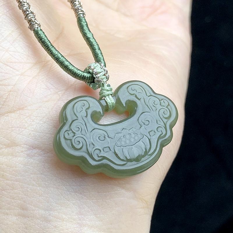 Hetian Jade Pi Xiu Anhänger Charm - Qingbai Stein Halskette für Paare