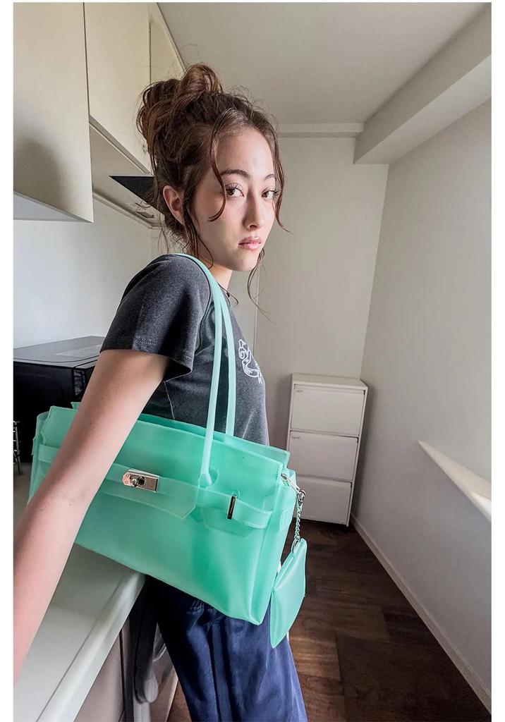 Borsa Jelly Coreana - Borsa a Spalla da Donna di Nicchia, Grande Capacità