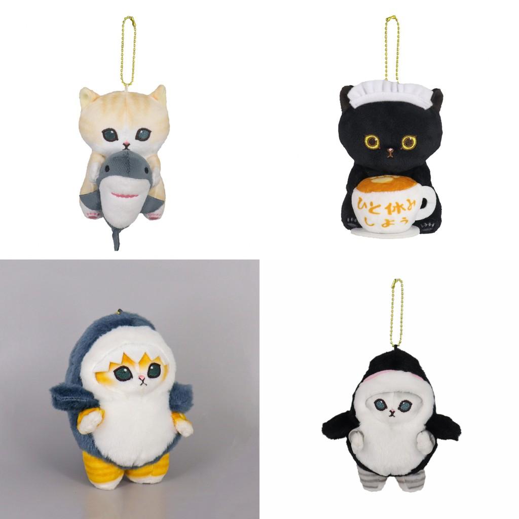Adorable Shark Cat Plush Doll Cute Shrimp Cat Bag Pendant Soft Stuffed Animal Toy