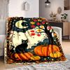 1pc Halloween, Autumn Decor Blanket Lightweight Blanket Throw Blanket For Sofa, Bed, Travel, Camping, Livingroom, Office, Couch, Chair Yy251010060