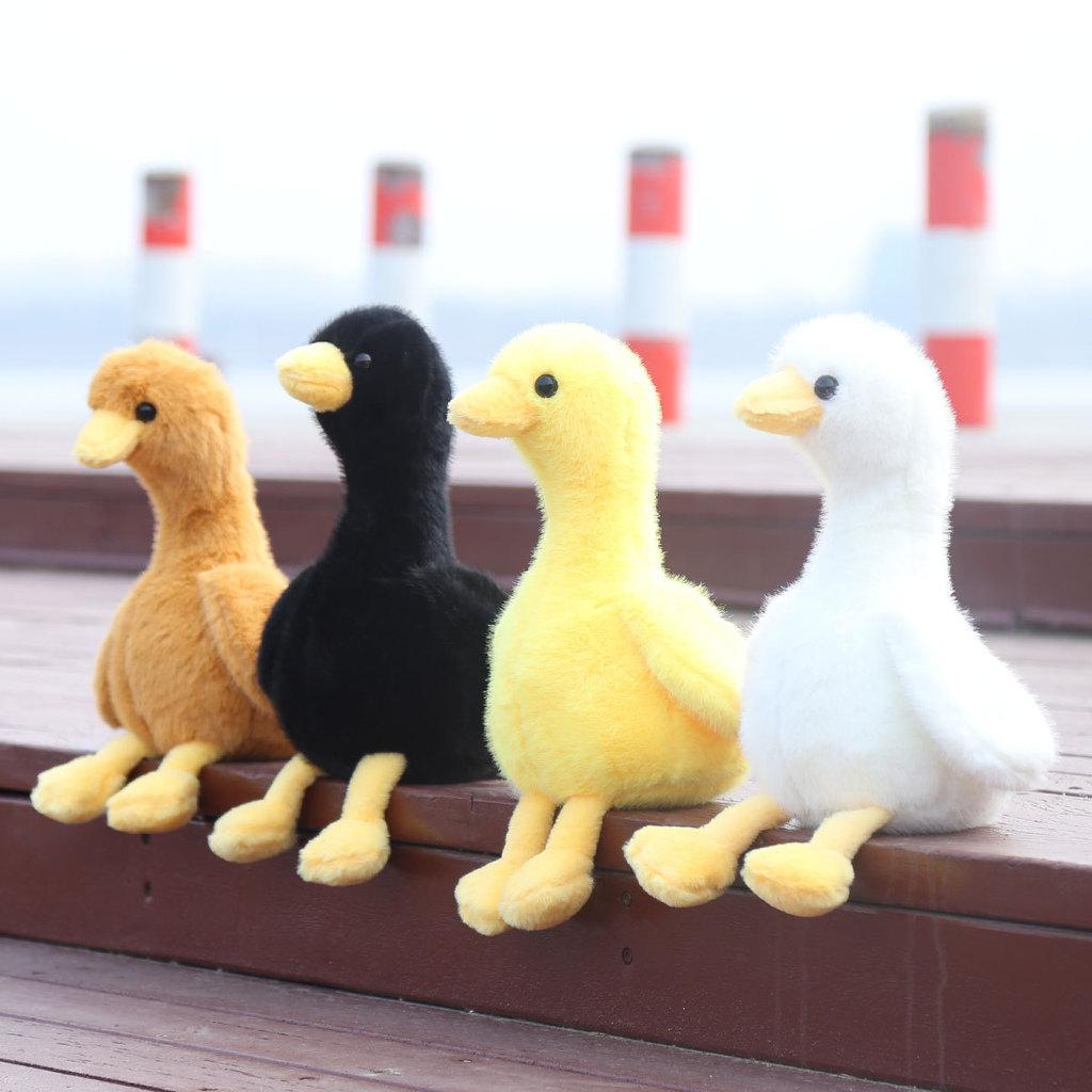 Cute White Duck Plush Toy With Pp Cotton Filling For Kids Gift And Bedroom Decor