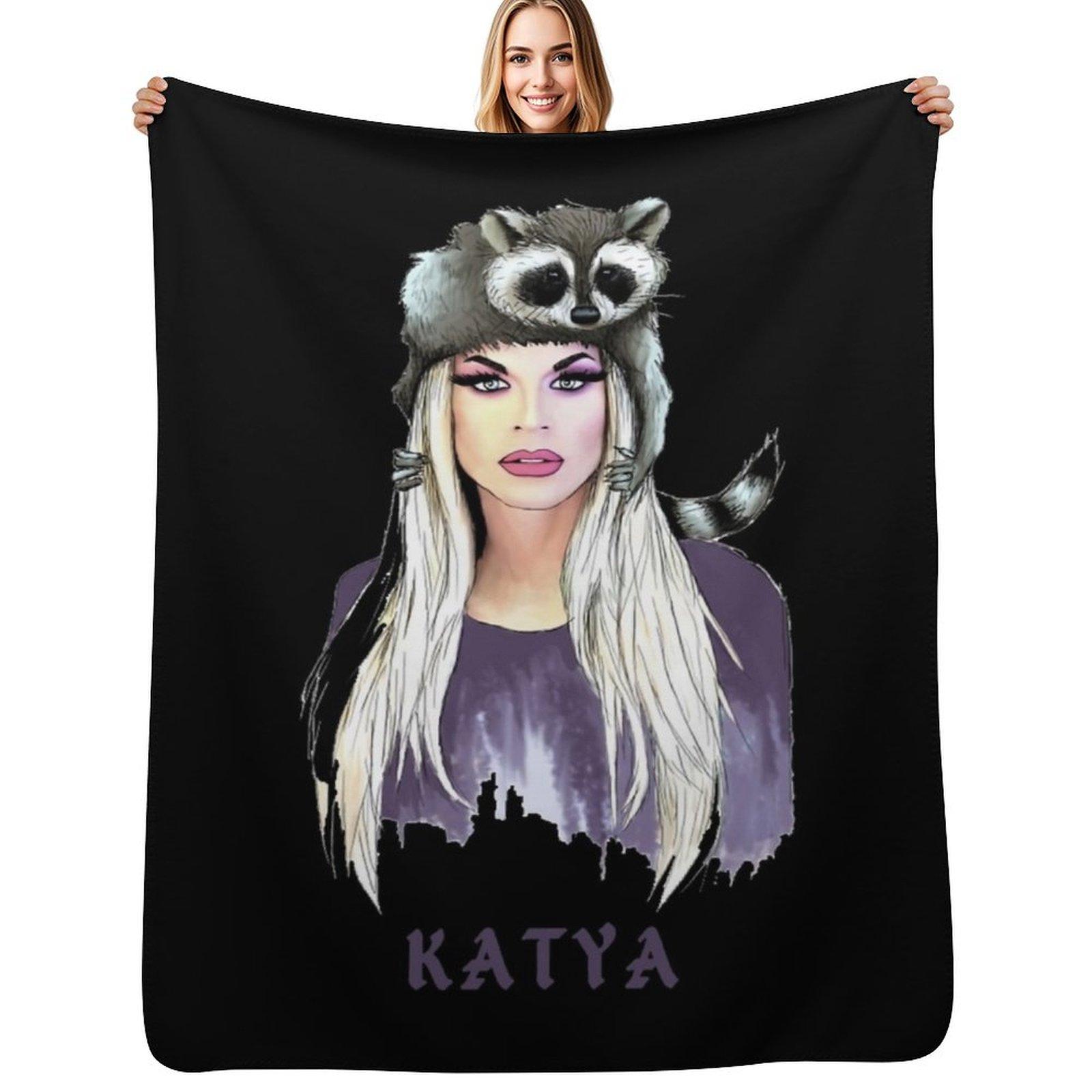 Katya Zamolodchikova Party Throw Blanket Cozy Microfiber Throw Blanket for Home Bedroom Size: 75*100cm, Weight: 230 GSM
