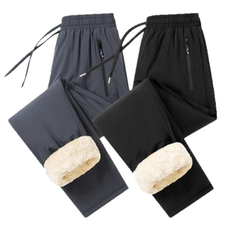 Men's Winter Fleece Pants Sherpa Lined Sweatpants Active Running Jogger Pants with Pockets Warm Drawstring Athletic Joggers Heavyweight Thermal Pants