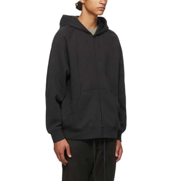 Fear Of God Essentials SS20 Full Zip Up Hoodie Unisex hoodies Black FOG-SS20-423