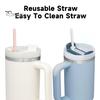 Reusable Straw 1 Set Silicone Universal Heat Resistant Long Straws Easy To Clean Durable Nozzle for 30oz And 40oz Cups