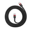 Kabel USB-C auf USB-C PD Baseus Cafule PD 2.0 QC 3.0 60W 1M (Schwarz und Rot)