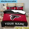 3pcs Custom Name Atlanta-Falcons Rise Up Bedding Set Includes 1 Duvet Cover & 2 Pillowcases for All Seasons Dormitory Home Decor Christmas gifts