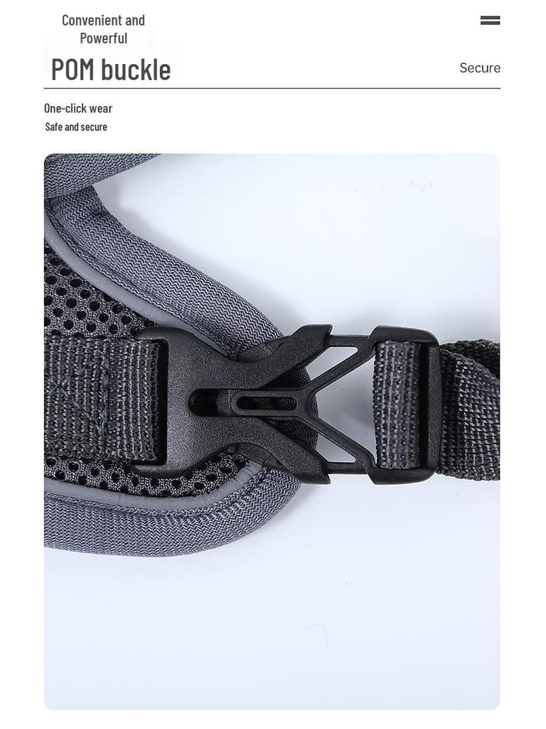 Reflective Vest-Style Cat Leash & Breathable Harness for Small/Medium Pets