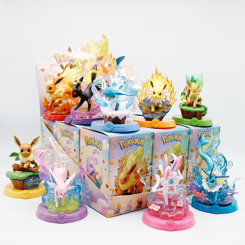 9Patterns Pok mon Action Dolls Pikachu Blind Box Anime Models Desktop Decorations Pok mon Toys Children's Birthday Gifts