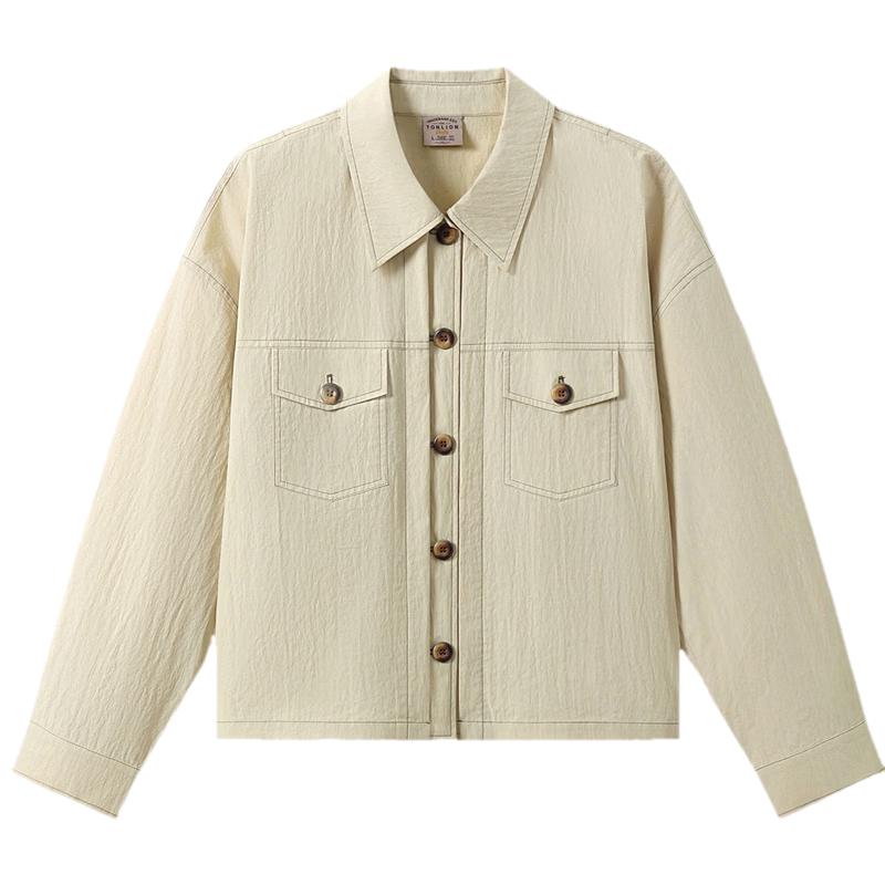 TonLion Women's Cropped Lapel Jacket