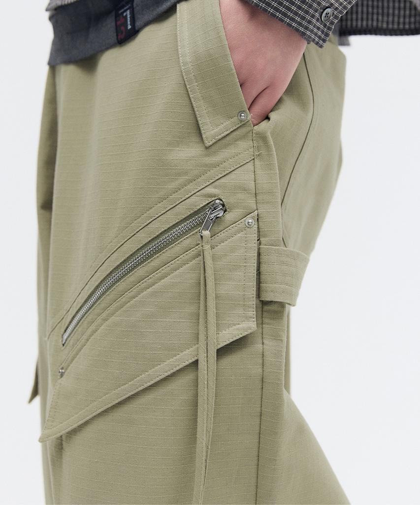 MAISON MINED Detachable Cotton Pants Beige