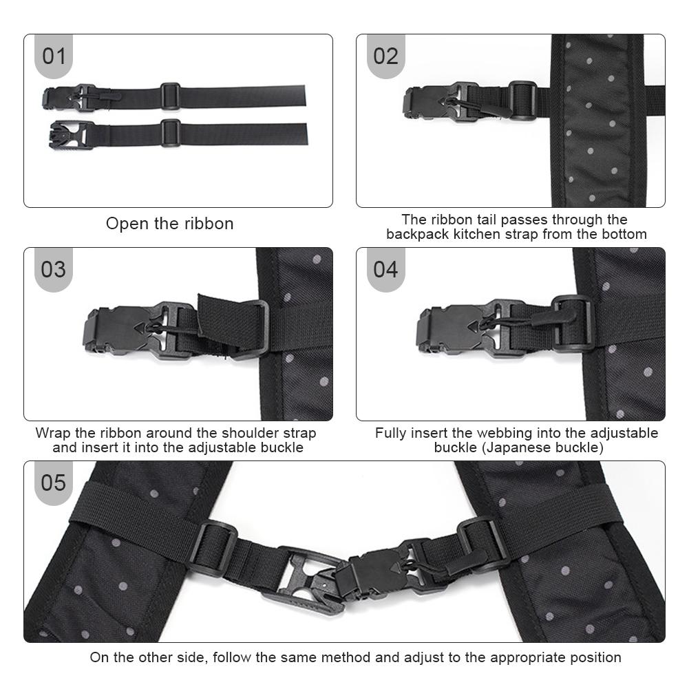 Backpack Chest Strap with Magnetic Buckle Backpack Shoulder Strap Non-Slip Fix Belt Heavy Duty Adjustable Backpack Sternum Strap