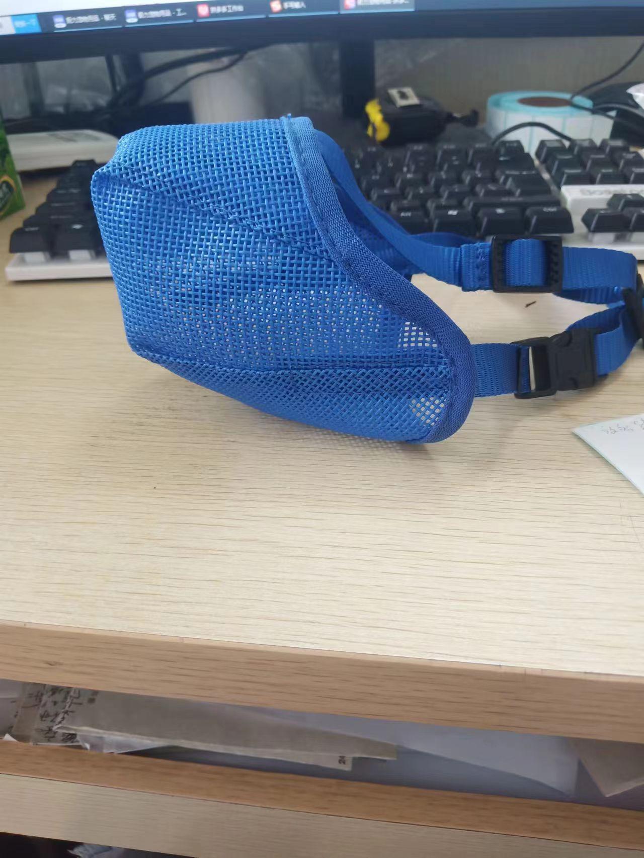 

Breathable Mesh Dog Muzzle: Anti-Eating, Anti-Barking, Anti-Biting, Anti-Licking Cover for Small Dogs Extra Small синій