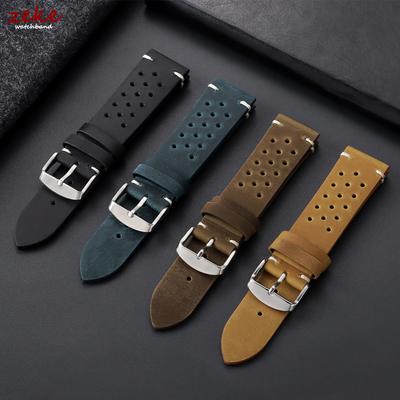 Watchband 18mm 19mm 20mm 21mm 22mm 24mm Handmade Stitching Cowhide Strap for Omega Men Perforated Breathable Wristband for Seiko