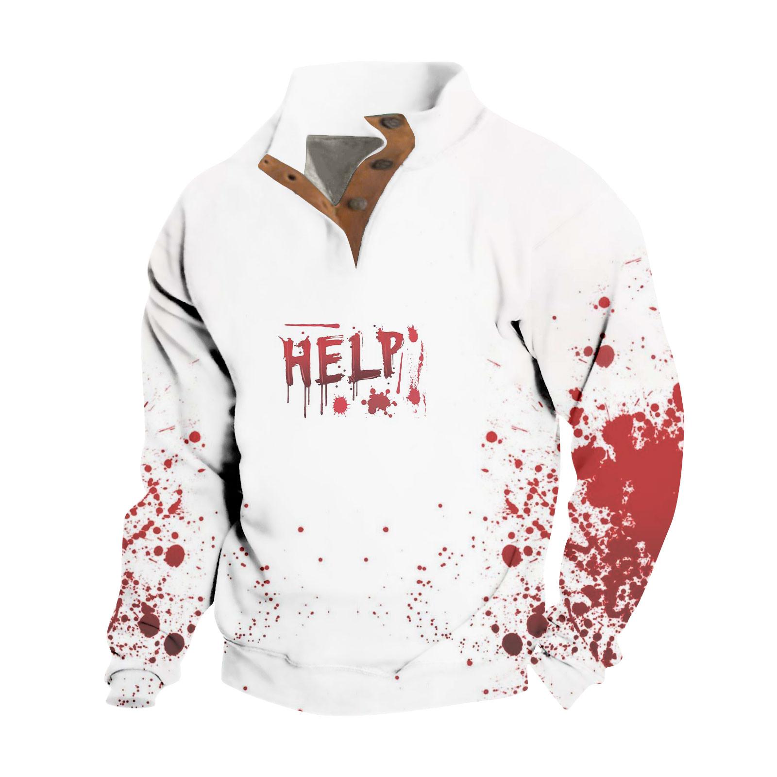 

Мужская толстовка с воротником-стойкой на открытом воздухе, повседневные свитера, топы M красный