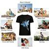 Cyber Butterfly Fighter Jet Print Trendy Cool Casual Short Sleeve Top Pure Cotton T-shirt