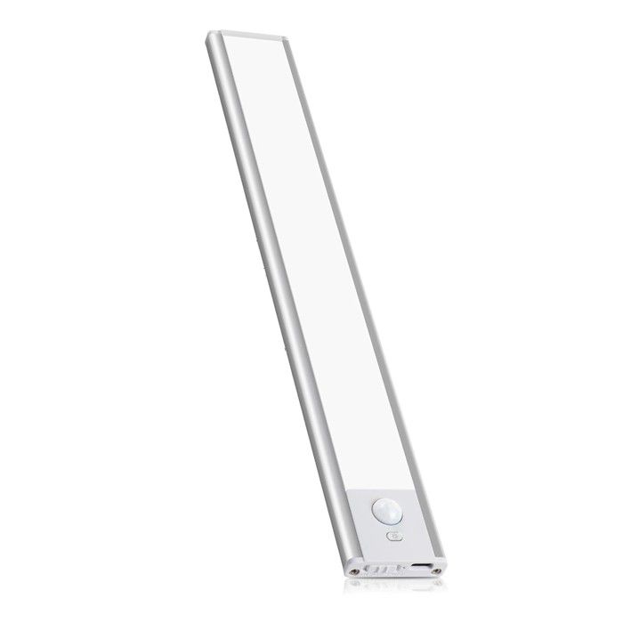 Lampe LED rechargeable - LACTEA XL - 150 lumens - 40 cm - Détecteur de mouvement - Argent