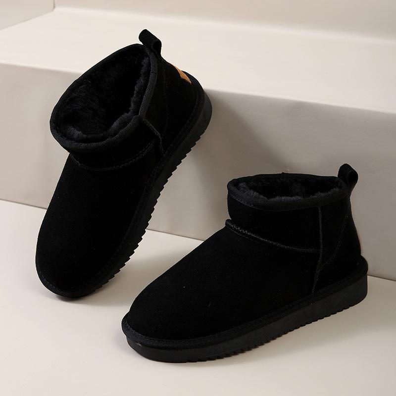 

New Style Snow Boots Low-top Frosted Boots Women s Short-top Anti-slip Student Cotton Shoes 35 чорний