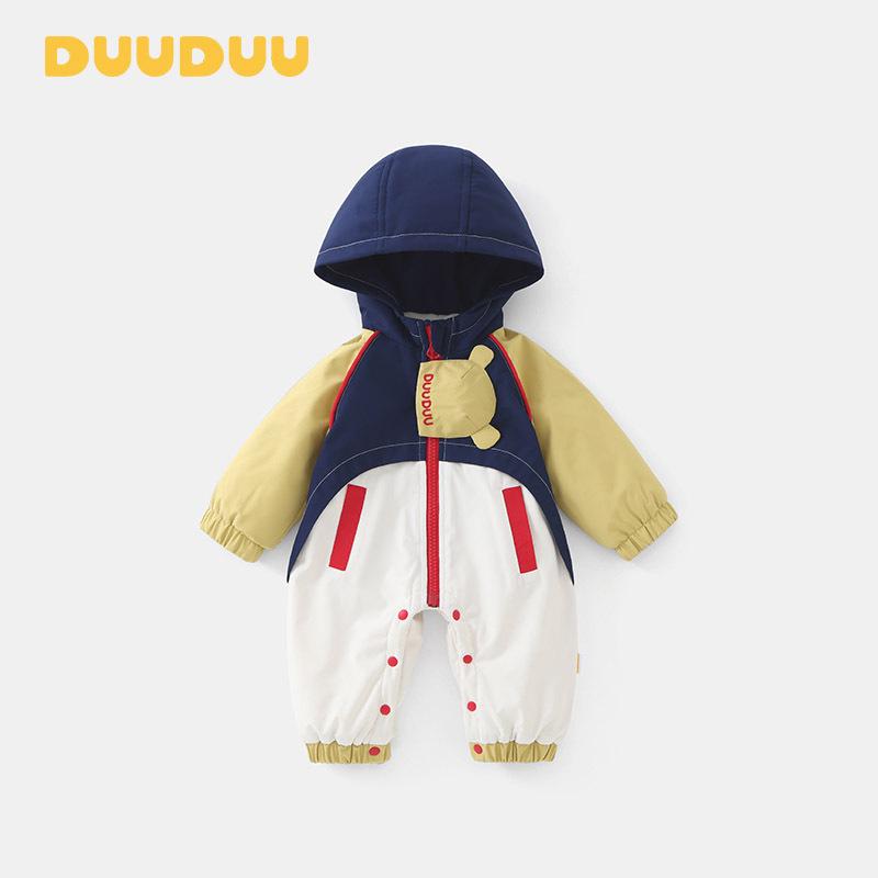 

DUUDUU Baby Winter Jumpsuit: Thicken Padded Cotton Outfit for Outing and Crawling. 100CM (18-24 months, up to 30 lbs)