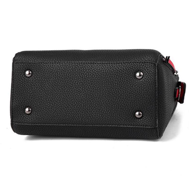 Borsa a tracolla da donna in pelle PU con pompon Borsa a tracolla con patta Borsa a spalla da donna Borse a mano tinta unita