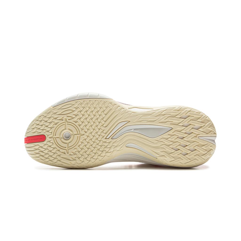New LiNing Wear Resistant Support Rebound Grip Low Top Outdoor Performance Basketball Shoes Men's Champagne White ABFV005-10