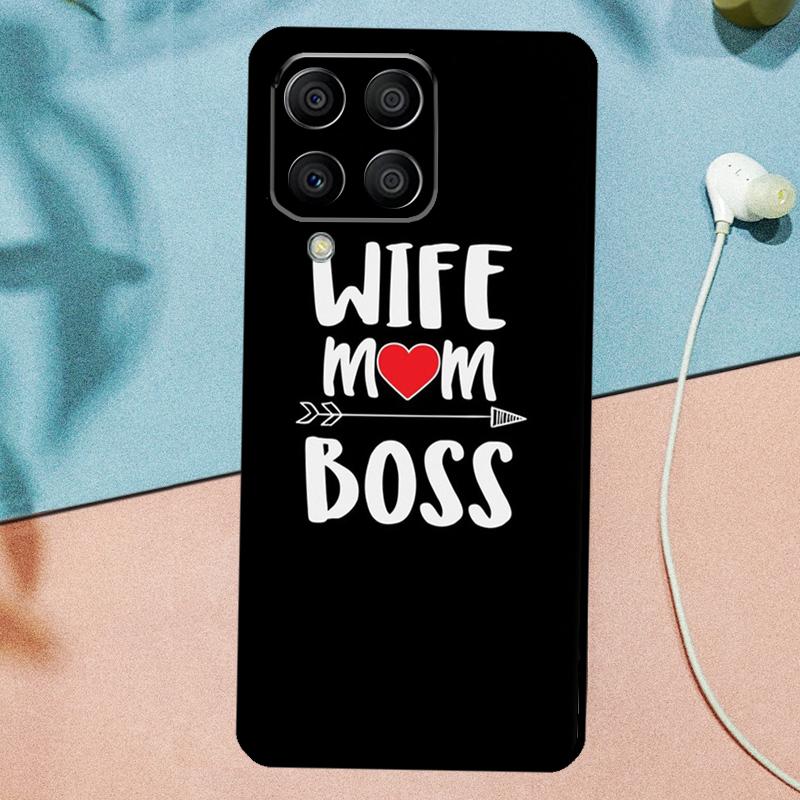 Wife Mom Boss Quotes For Samsung Galaxy M33 M35 M55 M15 M12 M13 M14 M34 M54 M53 M21 M31 M11 M32 M52 M06 M16 Case