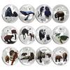 Aanimal coins, rare African animals, tigers, pandas, silver metal commemorative coins, commemorative medals, gifts
