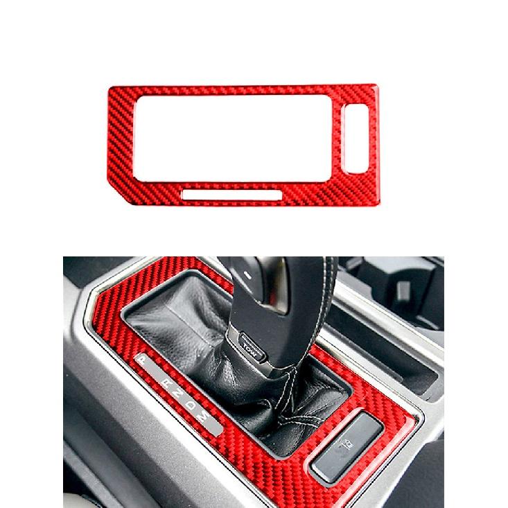 Pentru Ford F-150 2017- Accesorii auto Interior Fibră de carbon Cupă de scurgere față Cadru decorativ Wait Red Stickers