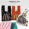 Women'S Knot Wrist Bag Handmade Knitted Bag Portable Large Capacity Autumn Winter Handbags Mini Striped Tote Bucket Phone Bags