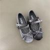 Fashion Flat Shoes for Women 2025 Spring and Autumn New Velvet Bow Mary Jane Round Toe Shallow Mouth Flat Ballet Shoes Single Shoe