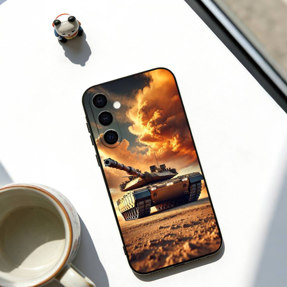 Heavy tank Phone Case For Samsung Galaxy A73,A72,A71,A70,A53,A52,A51,Others Soft Black Cover