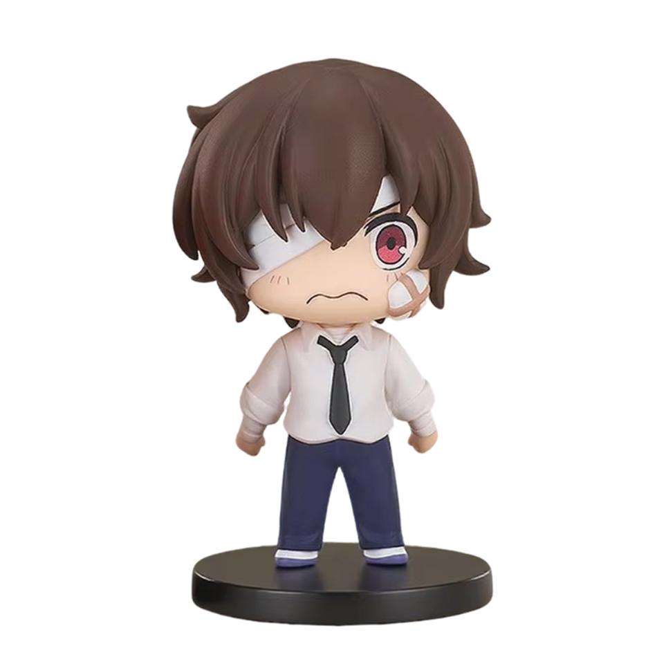Q version 7cm bungo dogs vagrants dazai osamu chuuya nakahara figure pvc Japanese cartoon model statuettes decoration toy collec