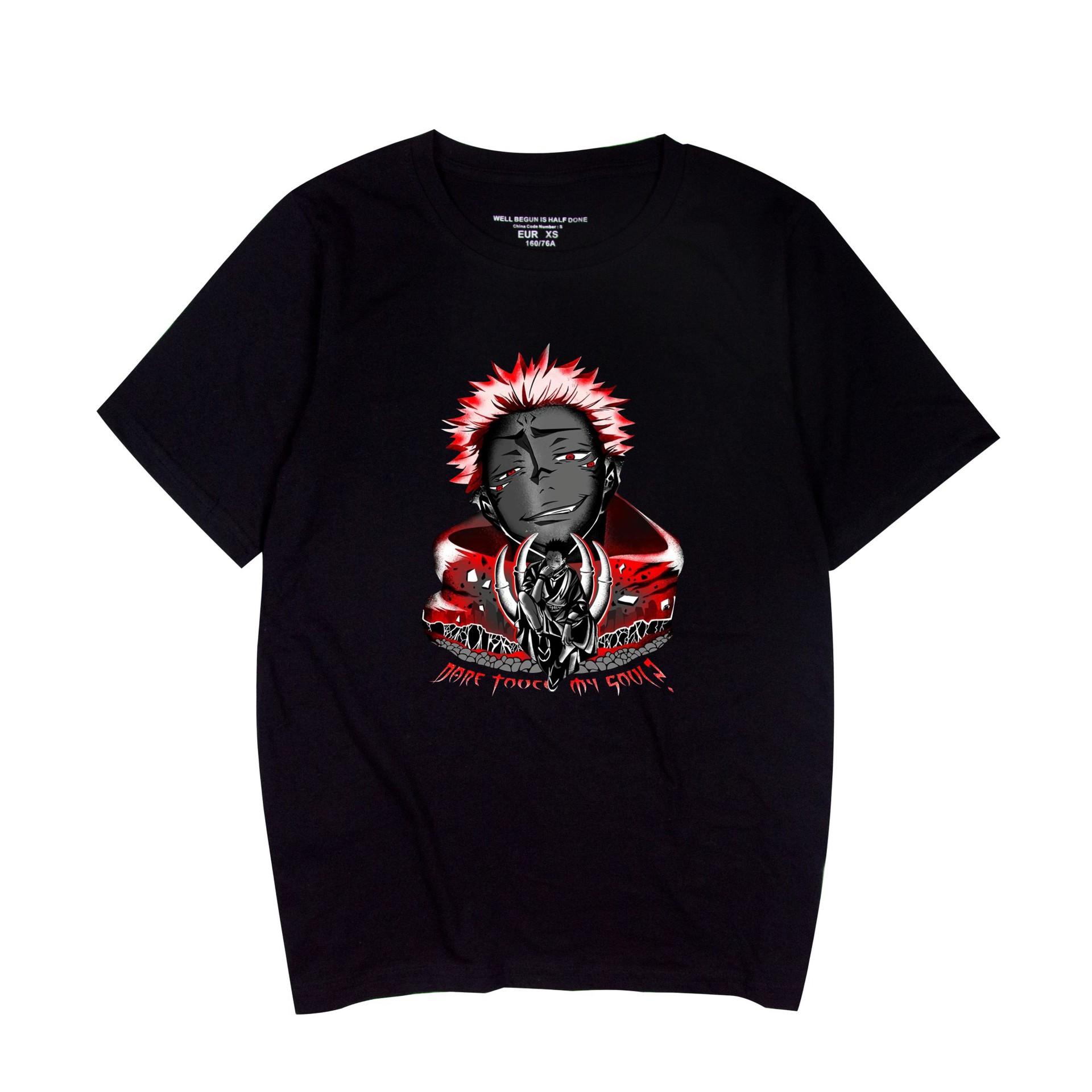 

Unisex Fashion for Fans of Jujutsu Kaisen Women Men s Casual Graphic Printed Short Sleeve T-shirts XS чёрный