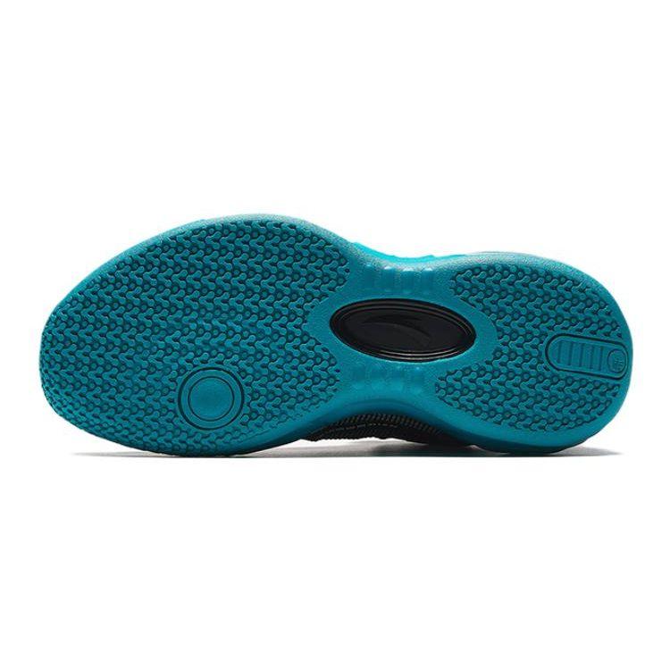 Anta Shaped 3 Comfortable Sports Shock Absorbing Wear Resistant Breathable Mid Top Basketball Shoes Kids Sneakers Black White 312331102-4