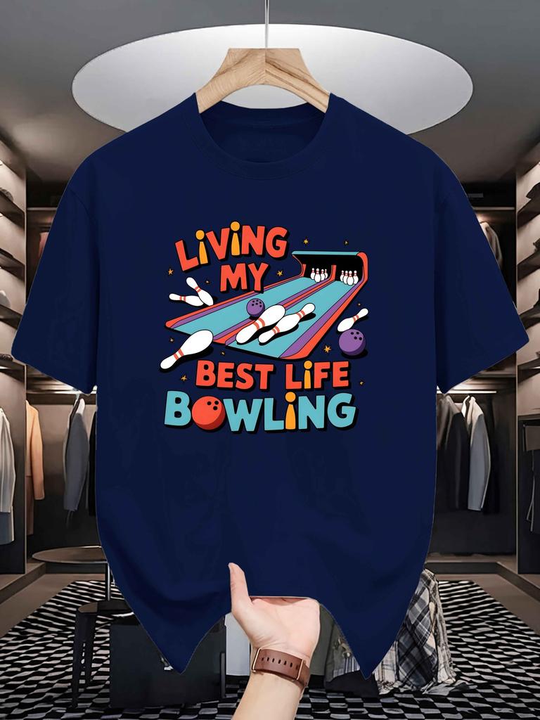 Unisexs Crew Neck T Shirt Living My Best Life Golf Club Ball Graphic Short Sleeve Casual Cotton Golf Sports Lover Streetwear Tees