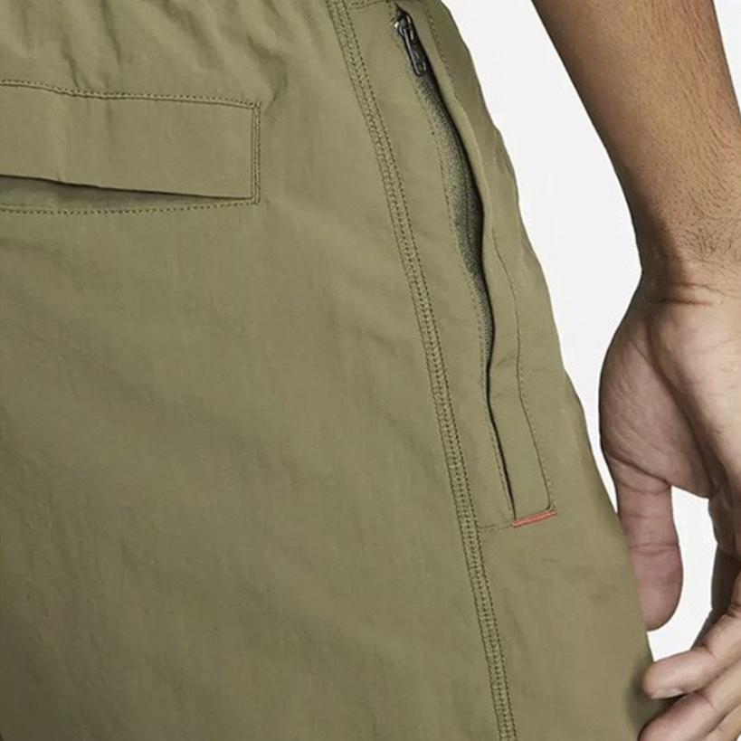 Nike F.C. Tribuna Casual Breathable Woven Spliced Embroidered Logo Football Shorts Men Shorts Medium-Olive DH9679-222