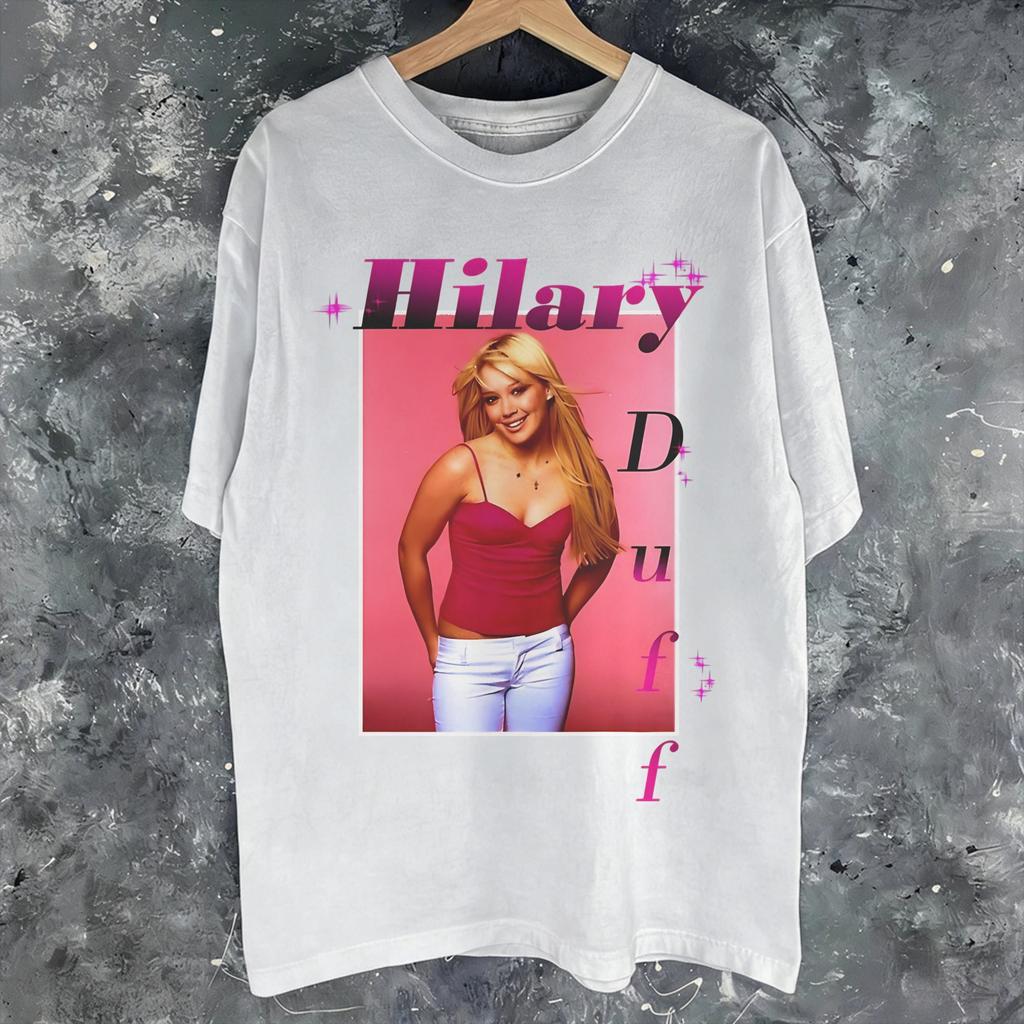 Hilary Duff The Lucky Me Tour 2026 Tee Shirt For Unisex Unisex Gift Idea T Shirts Cotton Clothing