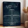 Cessna 172 Flugzeug Blaupause Metall Wandkunst Vintage Luftfahrt Dekor Erstflug 1955