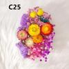 Kit DIY Fleur Éternelle: Cadre photo de fleurs séchées, éventail rond, bouteille flottante, composition florale réelle pour la décoration du salon ou de la maternelle.