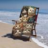Adorable Cats with Pearls Print Bath Towel - Perfect for Summer Vibes and Pool Days, Ultra Soft and Absorbent