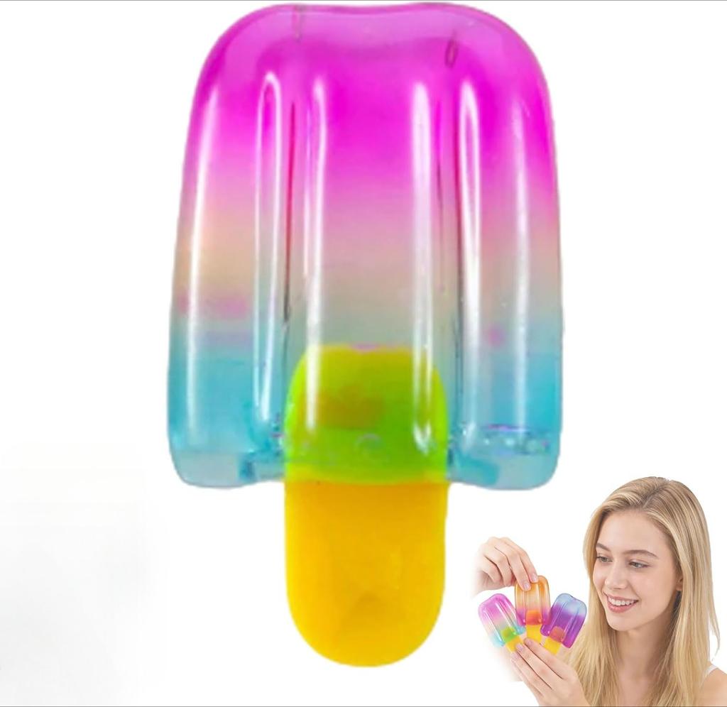 Summer Aesthetic Squishy: Ice Cream Food Squeeze Toy, Office Stress Reliever, Creative Desk Decor, Sensory Fidget, New