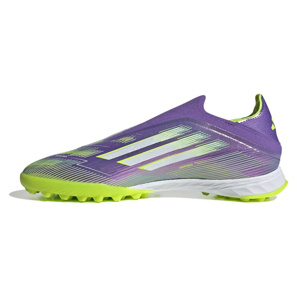 Adidas f50 pro tf soccer shoes laceless Purple/White