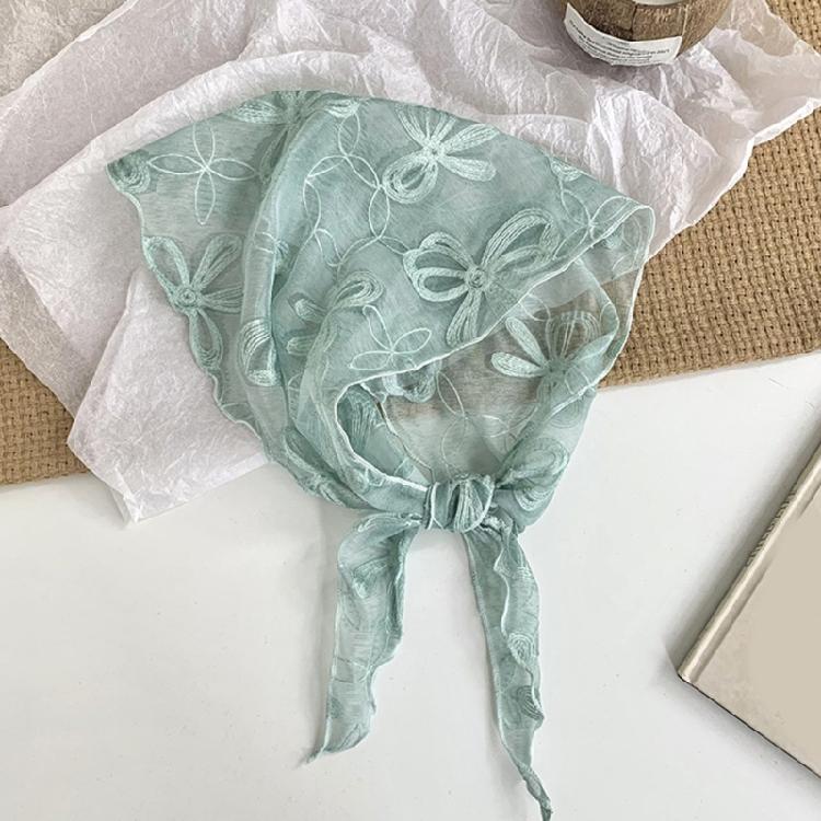 Soft Triangular Lace Scarf For Women Summer Fashion Essential Breathable Fabric & Portable Fold Feature